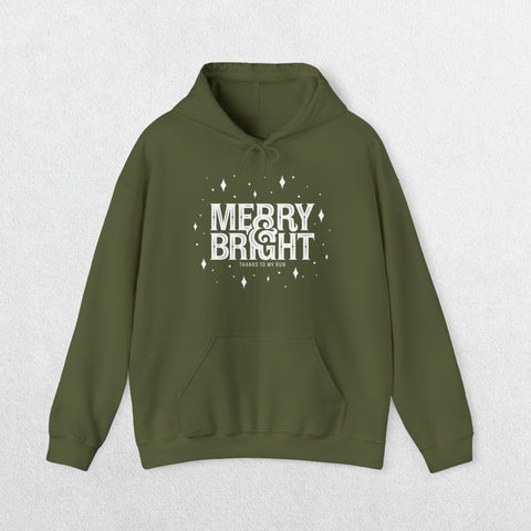 Merry & Bright (thanks to my run) – Unisex Hooded Sweatshirt