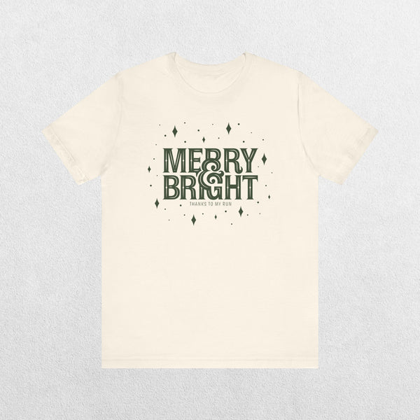 Merry & Bright (thanks to my run) – Unisex T-shirt