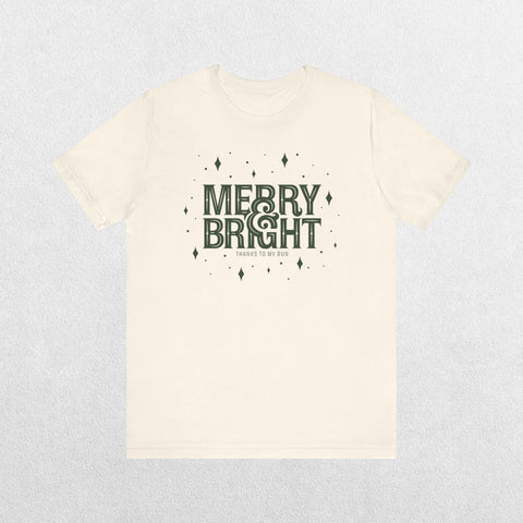 Merry & Bright (thanks to my run) – Unisex T-shirt