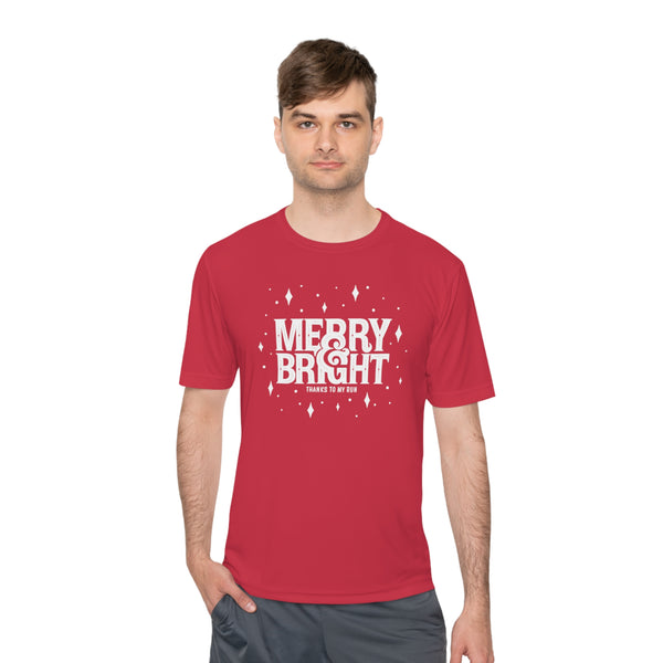 Merry & Bright (thanks to my run) – Unisex Performance T-shirt