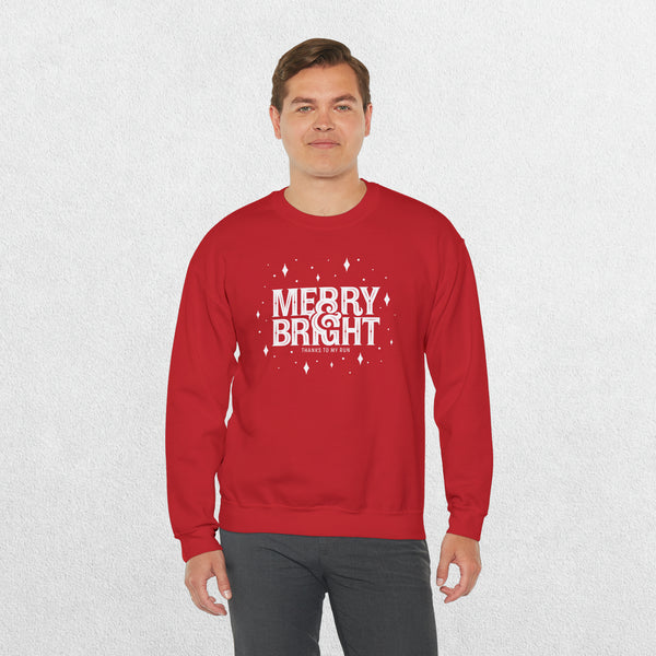 Merry & Bright (thanks to my run) – Unisex Crewneck Sweatshirt