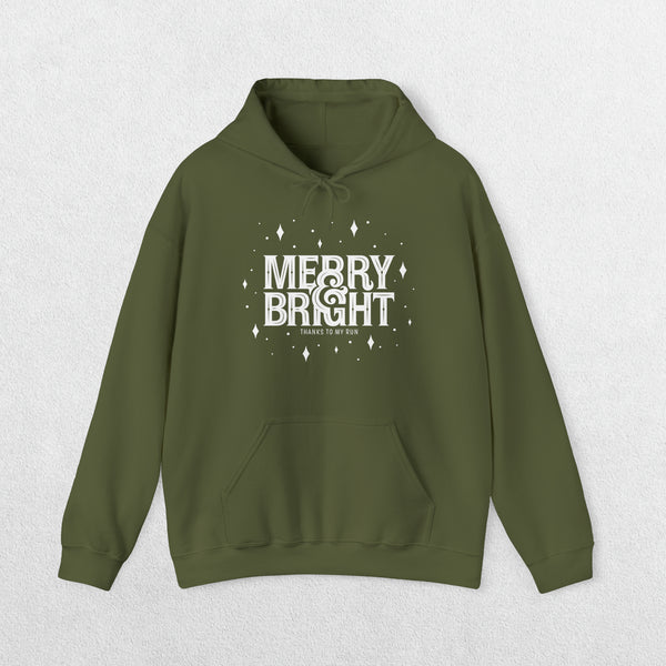 Merry & Bright (thanks to my run) – Unisex Hooded Sweatshirt