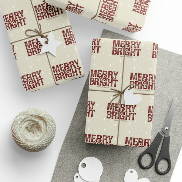 Merry & Bright (thanks to my run) – Wrapping Paper