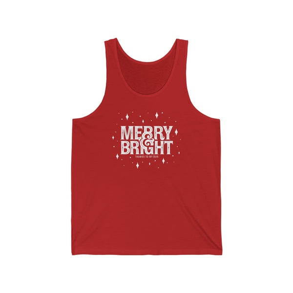 Merry & Bright (thanks to my run) – Unisex Tank Top