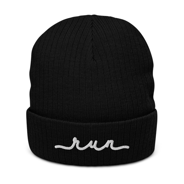 run – Ribbed Knit Beanie