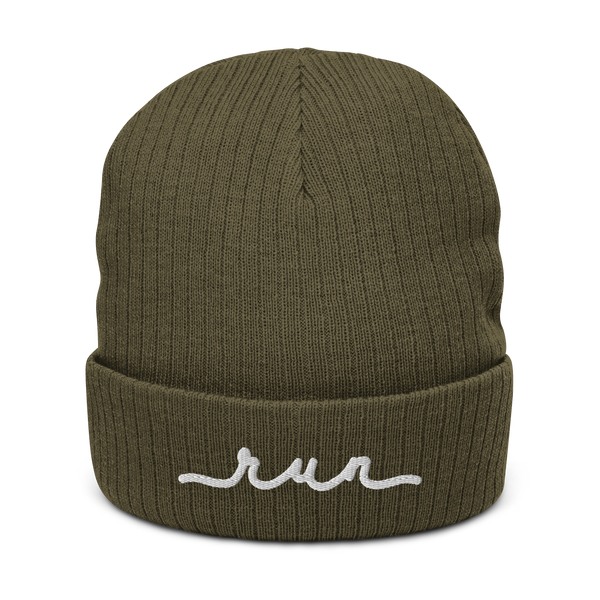 run – Ribbed Knit Beanie