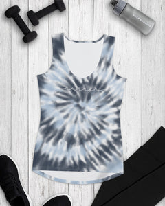 Runner – Women's Performance Tank Top – Blue Tie-Dye