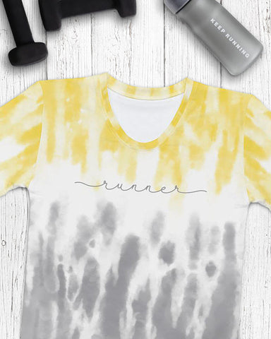 products/Runner-yellow-grey-tie-dye-Performance-t-shirt-close-up.jpg