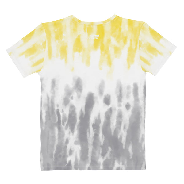 Runner – Women's T-shirt – Yellow & Grey Tie-Dye