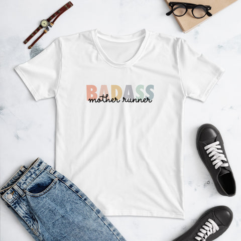 Badass – Mother Runner – Women's Performance T-shirt – White