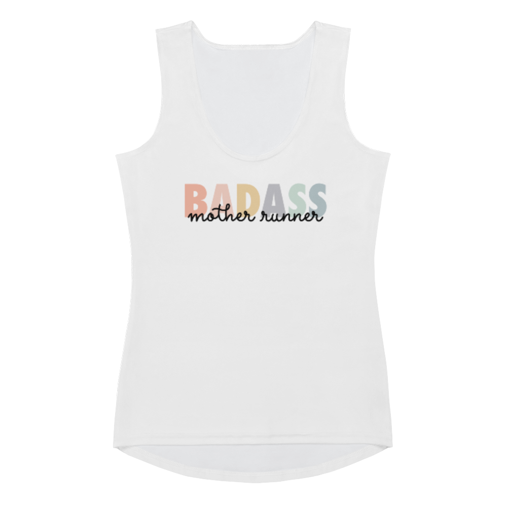 Badass – Mother Runner – Women's Performance Tank Top – White