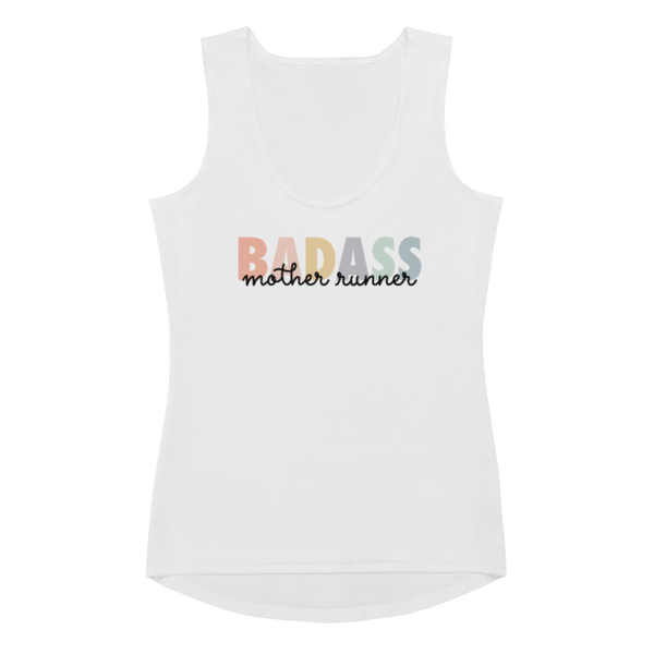 Badass – Mother Runner – Women's Performance Tank Top – White