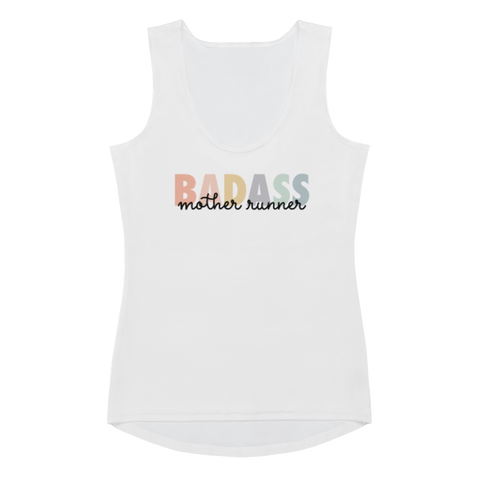 Badass – Mother Runner – Women's Performance Tank Top – White