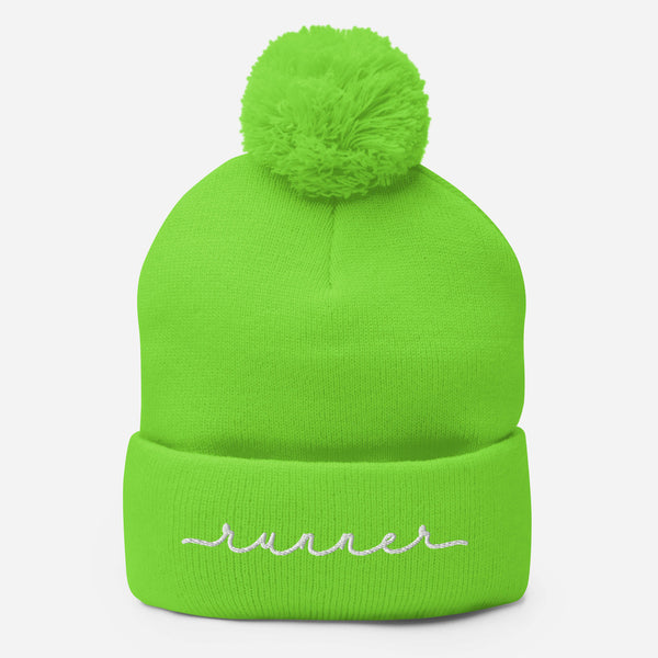 Runner – Solid Pom Beanie