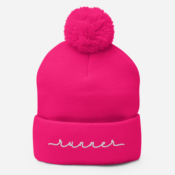 Runner – Solid Pom Beanie